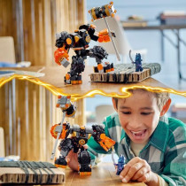 LEGO 71806 NINJAGO Cole's Elemental Robot from Earth, Toy with 2 Chara