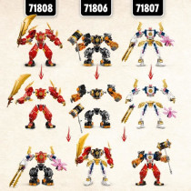 LEGO 71808 NINJAGO Kai's Fire Elemental Robot, Ninja Toy with Customiz