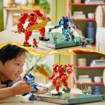 LEGO 71808 NINJAGO Kai's Fire Elemental Robot, Ninja Toy with Customiz
