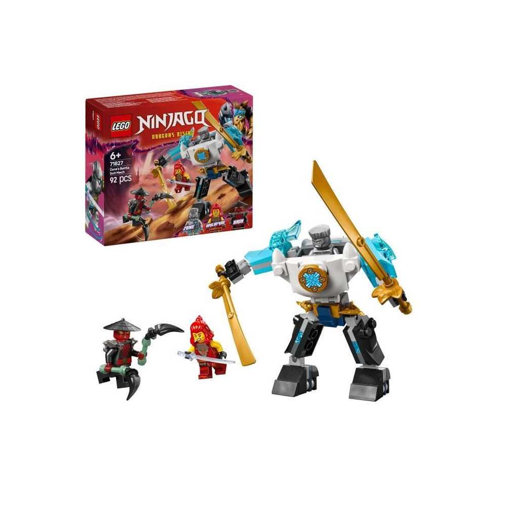 LEGO NINJAGO 71827 La super armure robot de Zane - Jeu de rôle Ninja