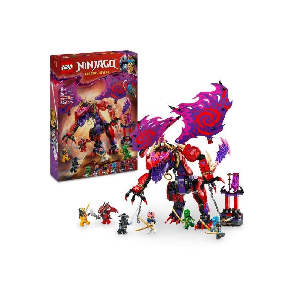 LEGO NINJAGO 71832 Croc-de-tonnerre : le dragon du chaos - Jeu de cons