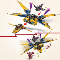 LEGO NINJAGO 71833 Ras and Arin's Super Storm Fighter - Building Game