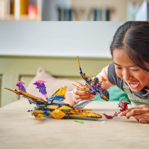 LEGO NINJAGO 71833 Ras and Arin's Super Storm Fighter - Building Game