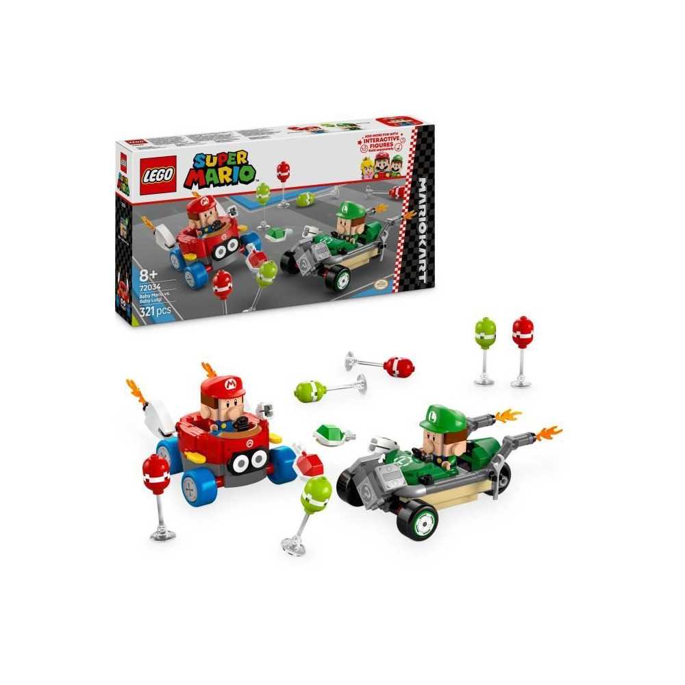 LEGO Super Mario 72034 Mario Kart – Baby Mario vs. Baby Luigi – Ni