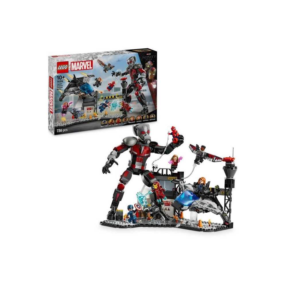 LEGO Marvel 76314 Captain America Civil War Battle - Toy for 10 Year O