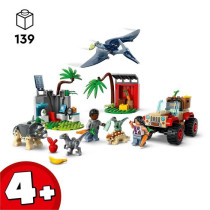 LEGO 76963 Jurassic World Baby Dinosaur Rescue Center, Toy with Tricer