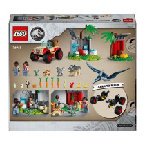 LEGO 76963 Jurassic World Baby Dinosaur Rescue Center, Toy with Tricer