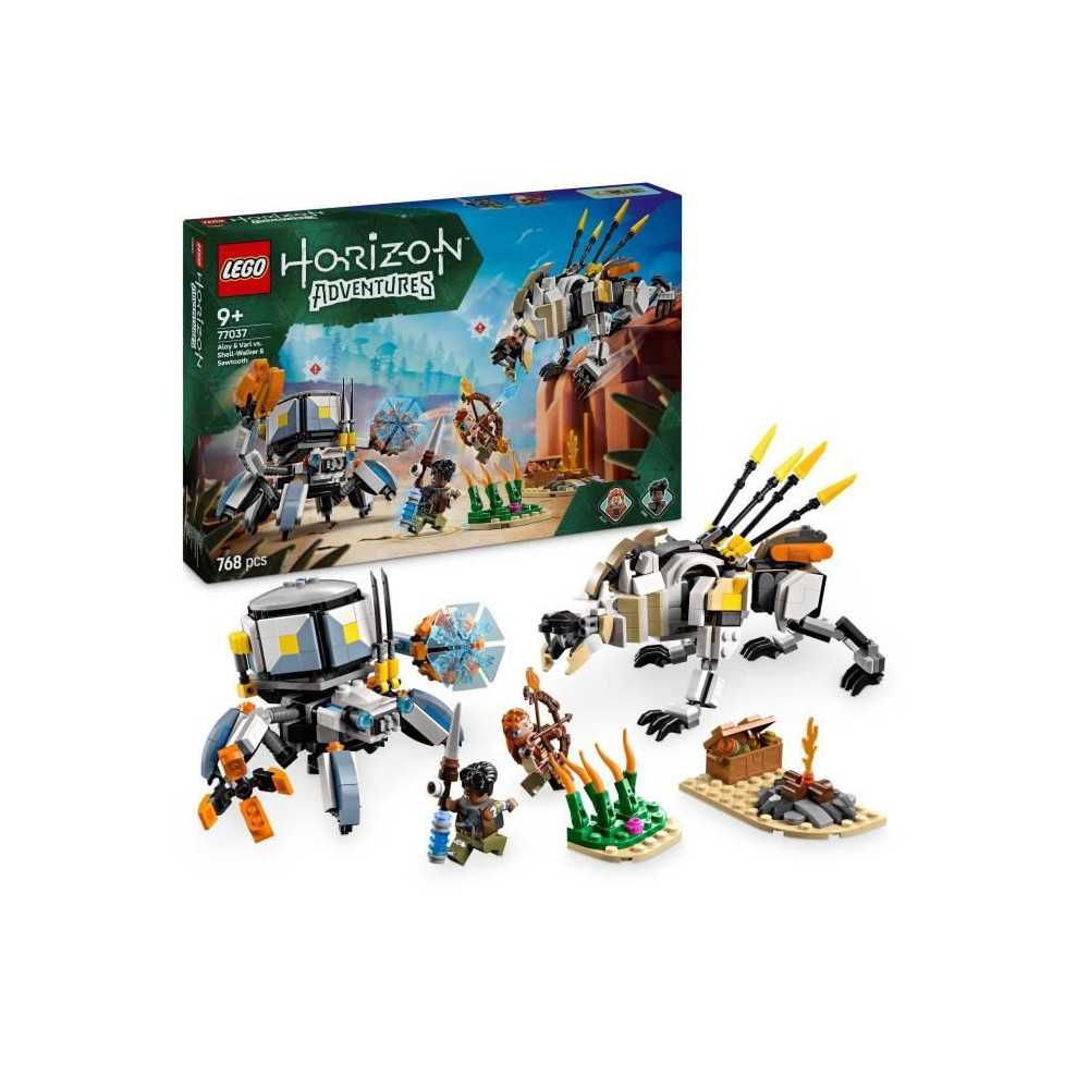 LEGO Horizon Adventures 77037 Aloy et Varl contre Testudien et Dents d