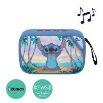 Enceinte Bluetooth portable Stitch avec finition en tissu