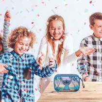 Enceinte Bluetooth portable Stitch avec finition en tissu