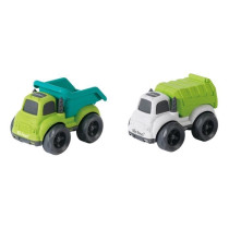 Pack of 2 trucks in wheat fibers, recyclable and biodegradable