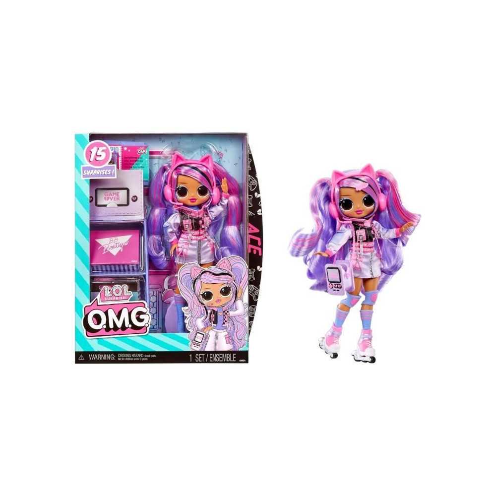 L.O.L. Surprise OMG - Poupée mannequin - Ace - Poupée 24 cm et acces