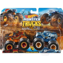 Hot Wheels - Set of 2 Monster Truck Double Demolition vehicles - Small