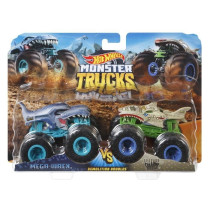 Hot Wheels - Set of 2 Monster Truck Double Demolition vehicles - Small