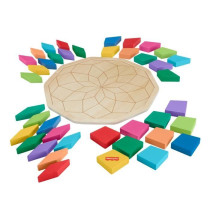 Fisher-Price-Wooden Mandala Puzzle-40 Piece Geometric Pattern Puzzle H