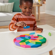 Fisher-Price-Wooden Mandala Puzzle-40 Piece Geometric Pattern Puzzle H
