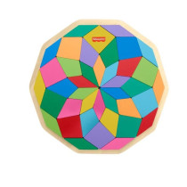 Fisher-Price-Wooden Mandala Puzzle-40 Piece Geometric Pattern Puzzle H