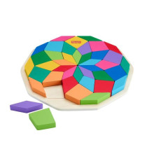 Fisher-Price-Wooden Mandala Puzzle-40 Piece Geometric Pattern Puzzle H