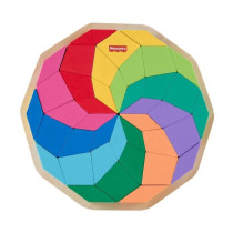 Fisher-Price-Wooden Mandala Puzzle-40 Piece Geometric Pattern Puzzle H