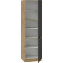 MODENNA - Colonne - 2 portes - 60 cm - Chene artisan / Noir mat