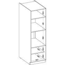 MODENA - Colonne four micro-ondes - 2 portes - 60 cm - Chene artisan /