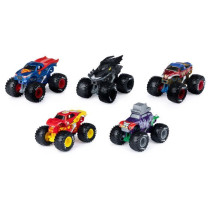 PACK OF 5 DIE-CAST VEHICLES 1:64 DC COMICS Monster Jam