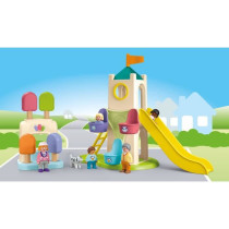 PLAYMOBIL Junior 71703 Playground with giant slide Includes five figur