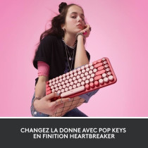 Logitech POP Keys Mechanical Wireless Keyboard with Customizable Emoji