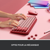 Logitech POP Keys Mechanical Wireless Keyboard with Customizable Emoji