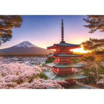 1000 Piece Jigsaw Puzzle Mount Fuji Cherry Blossoms, Adults and Kids,
