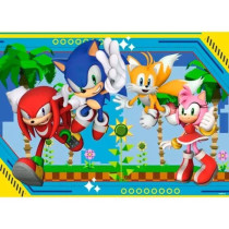Puzzle 100 pieces XXL Sonic, Knuckles, Sonic, Tails and Amy / Sonic, F