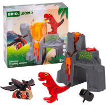 Brio Erupting Volcano Dinosaur - Wooden Train Set Accessory - Battery-
