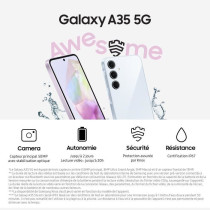 Samsung Galaxy A35 Smartphone 128 GB 5G Lilac