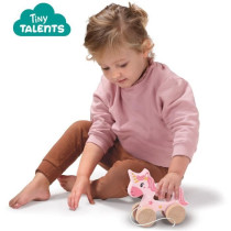 2 in 1 Wooden Unicorn - Push and Pull - SES CREATIVE - Pink unicorn to