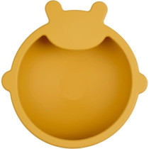 Suction Cup Bowl - THERMOBABY - Silicone - Honey Yellow, non-slip and