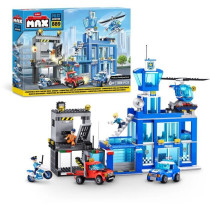 Construction Set - ZURU - Police Station (889 pieces) - Build the poli