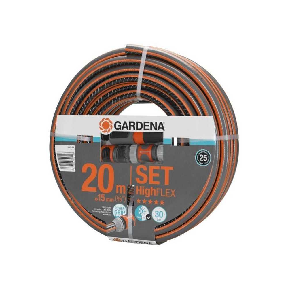 Gardena Kit Comfort Highflex watering pipe-Length 20m-Ø15mm-Anti-node Gardena Kit Comfort Highflex watering pipe-Length 20m-Ø15mm-Anti-node