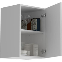 OSLO High furniture 1 door + tablet - matt white decor - L 40 x D 36 x