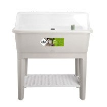 ELHO Noa Standing Vegetable Garden - Gray - L 79 x B 39 x H 94 cm - cu