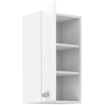 ATLAS Tall unit with 1 door - White decor - L 40cm