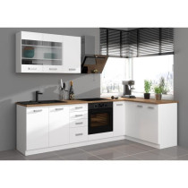 ATLAS Tall unit with 1 door - White decor - L 40cm