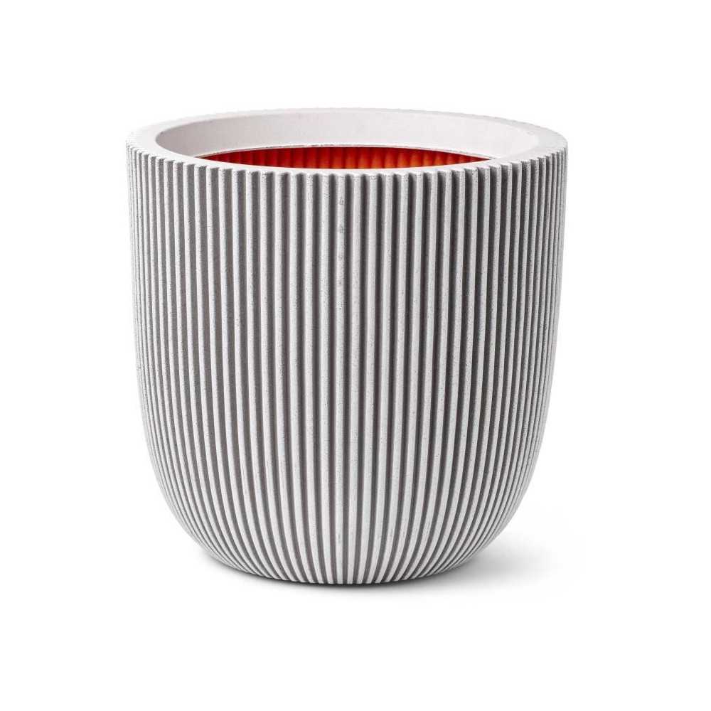 Ball flower pot - CAPI EUROPE - GROOVE NL - 35 x 34 cm - Ivory Ball flower pot - CAPI EUROPE - GROOVE NL - 35 x 34 cm - Ivory