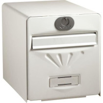 Burg Wachter Sallery Box in Galvanized Steel - 2 doors - White