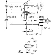 Grohe Mixer Monocomande Bidet Size S Get Chromé 32885000