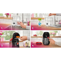 Multi-drink coffee machine - BOSCH - TASSIMO - T10 Happy red - 1400 W