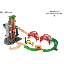 Brio World Grand Circuit Multimodal Platform - Box 32 pieces - Wooden