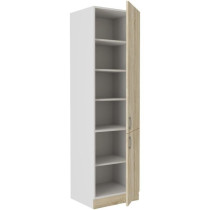 SARA - Colonne 2 portes - Décor chene sonoma - L60xP57xH210 cm