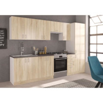SARA high cabinet - 2 doors - Sonoma oak decor - L80xD31xH71.5 cm - Ma