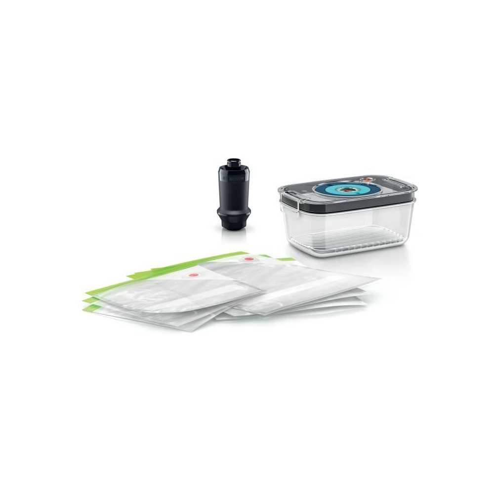 BOSCH 1xvacuum box with drip tray (1.0l) - 3x freezer bags (1.2 l) - 3