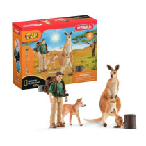 SCHLEICH Oceania Adventures Set - Kangaroo and Ranger Tom Figurines wi